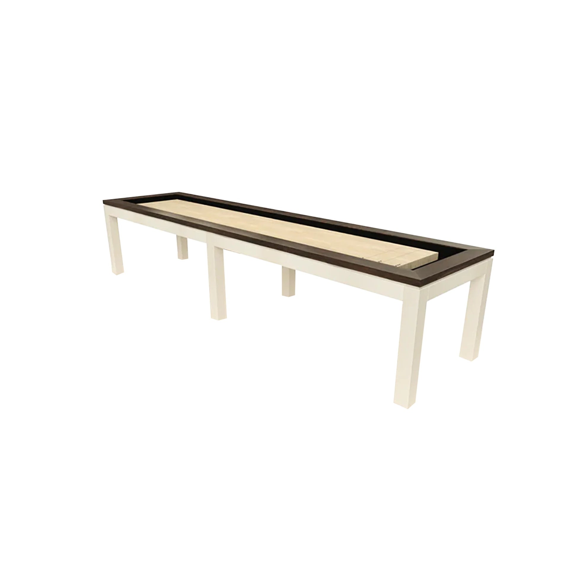 Condo Duo Shuffleboard Table solid birch frame and walnut rails
