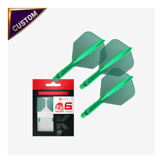 Custom Target K-Flex No.6 Green Dart Flights - AI Design Studio