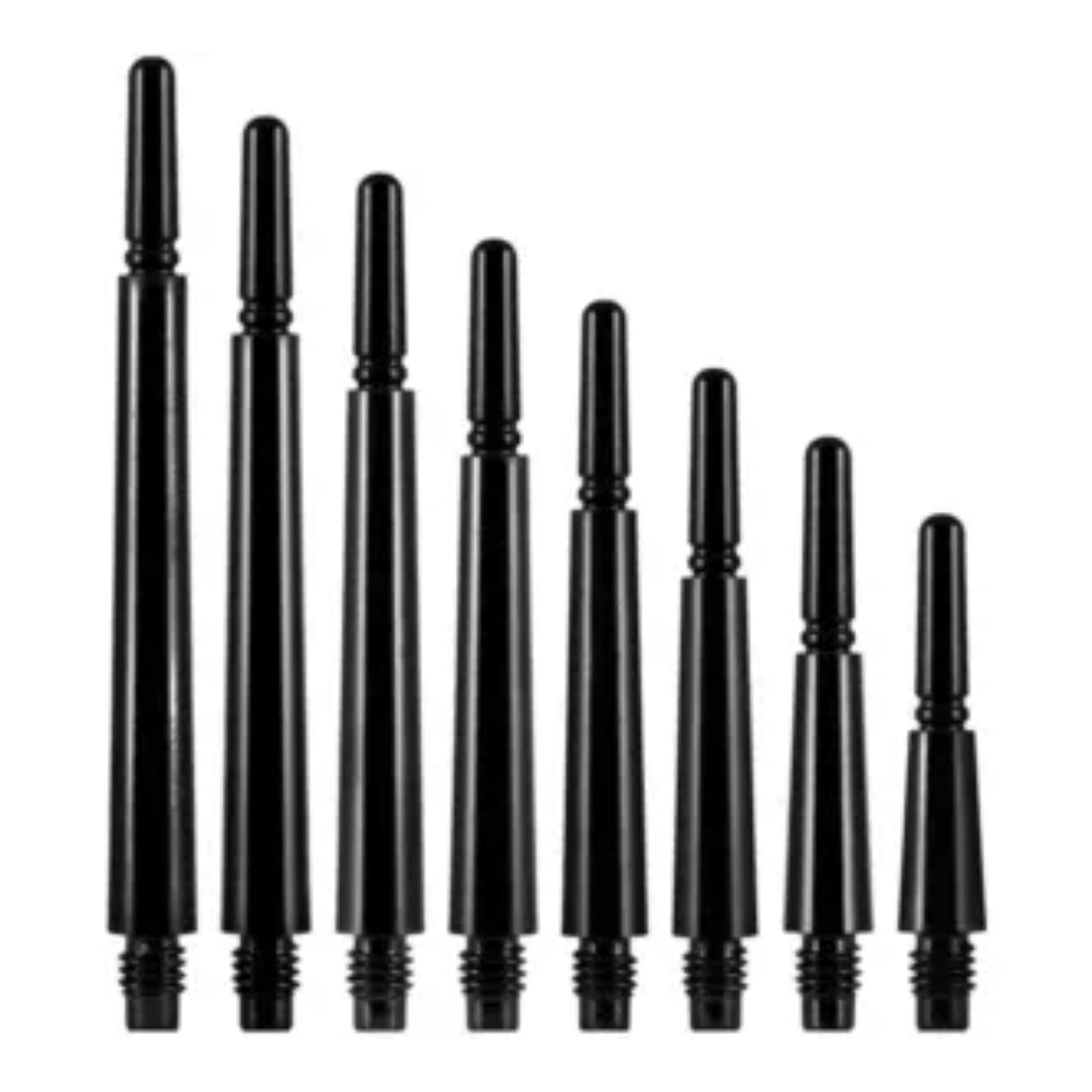 Fit Gear Spinning Normal Shafts Dark Black sizes compared