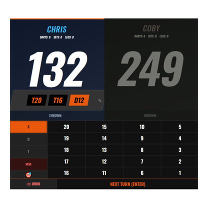 DartTracker™ - Free Digital Dart Scoreboard & Counter