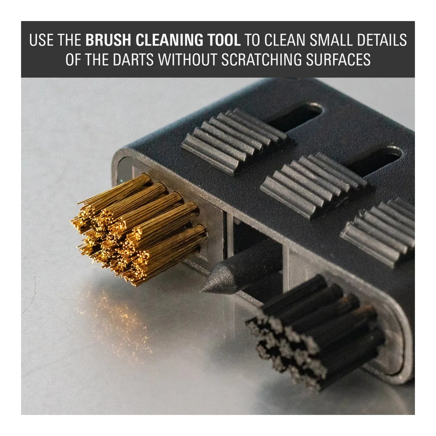 Close up of diamond and titanium coated dart point sharpener tool