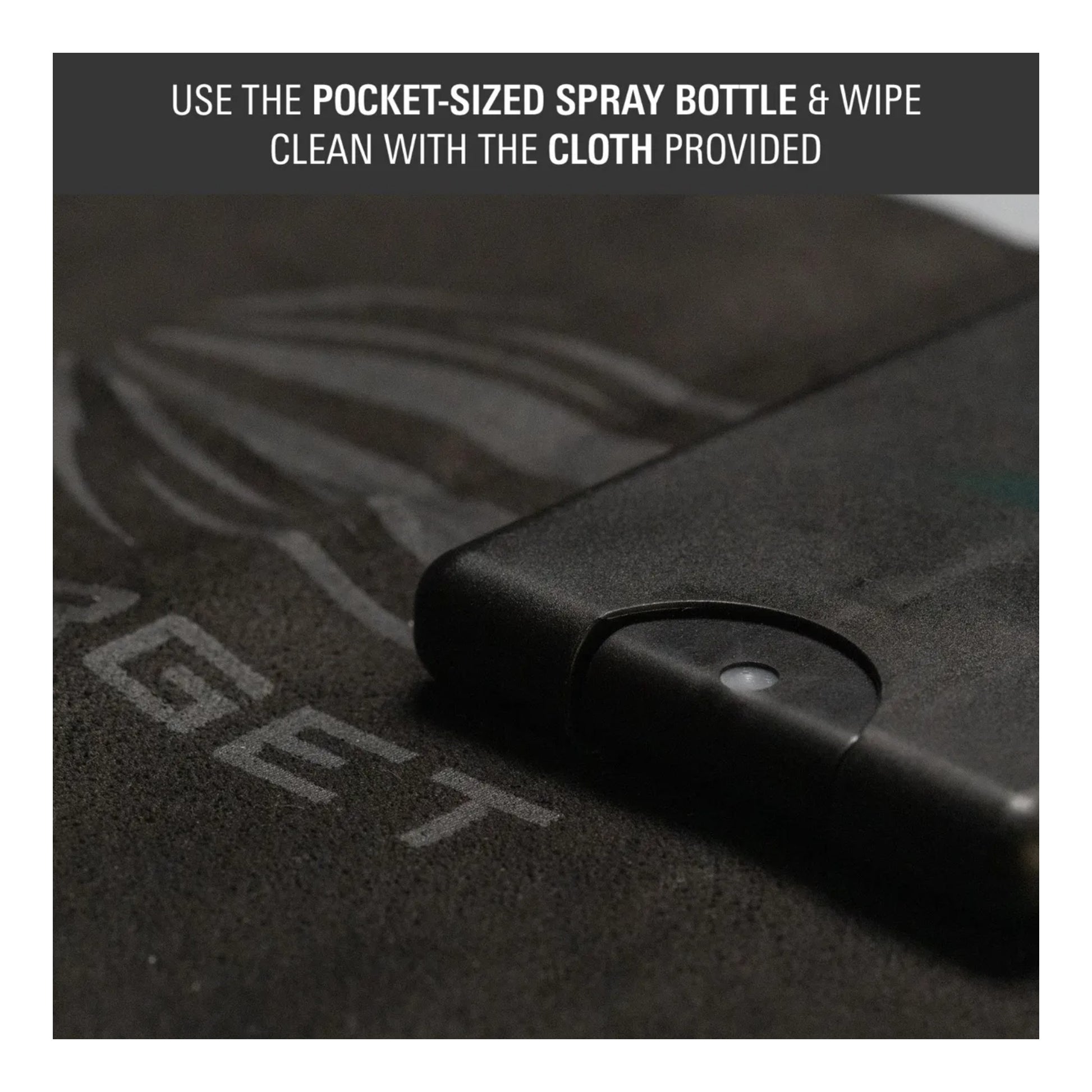 Black spray bottle containing specialized dart cleaning solution