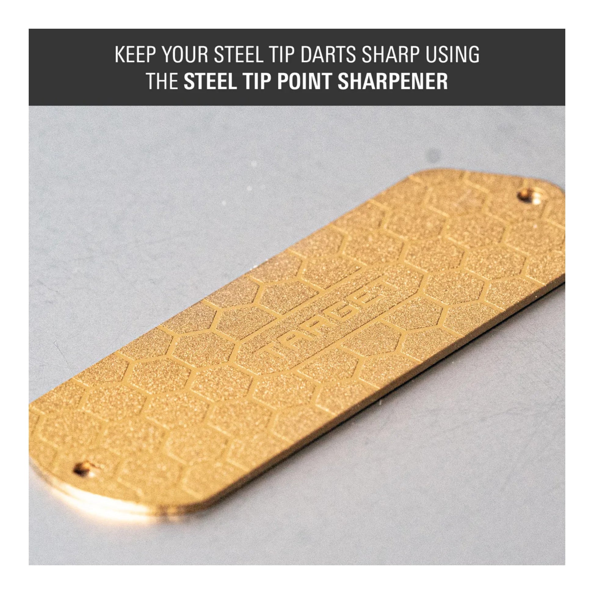 Close up of diamond and titanium coated dart point sharpener tool