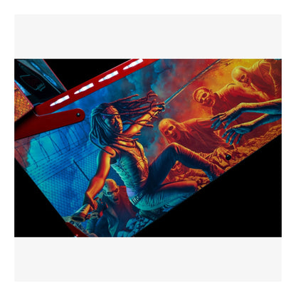 Limited Edition Stern Pinball. Colorful artwork of a woman with dreadlocks interacting with other figures on a dark background