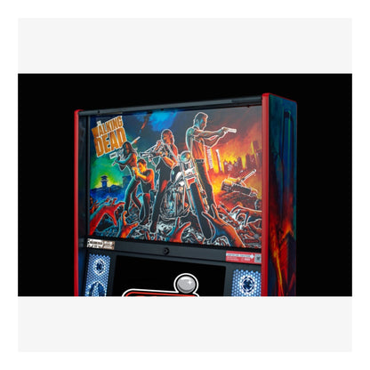 Limited Edition Stern Pinball. Pinball machine with 'The Walking Dead' artwork on a black background