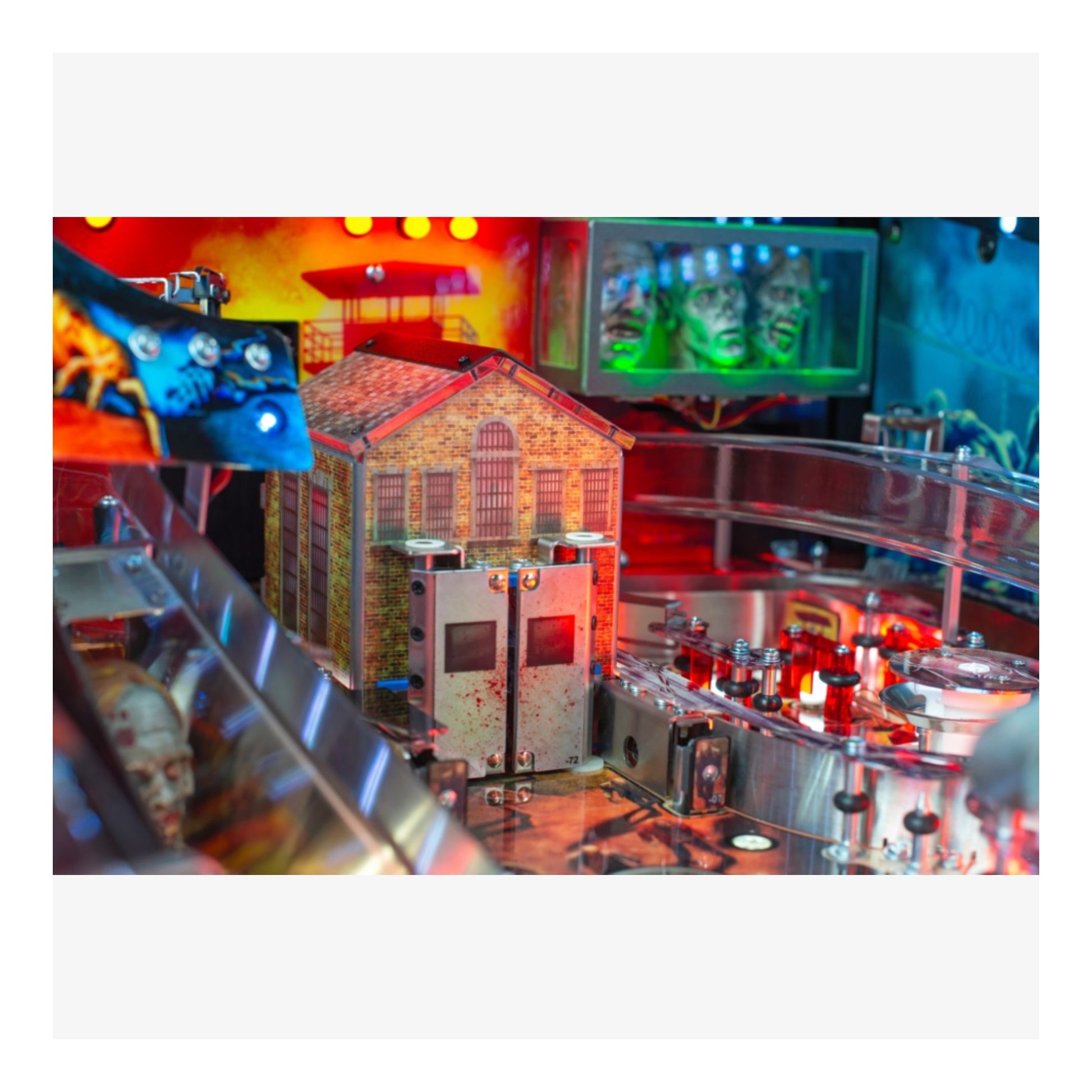 Limited Edition Stern Pinball. Pinball machine with colorful lights and a detailed layout