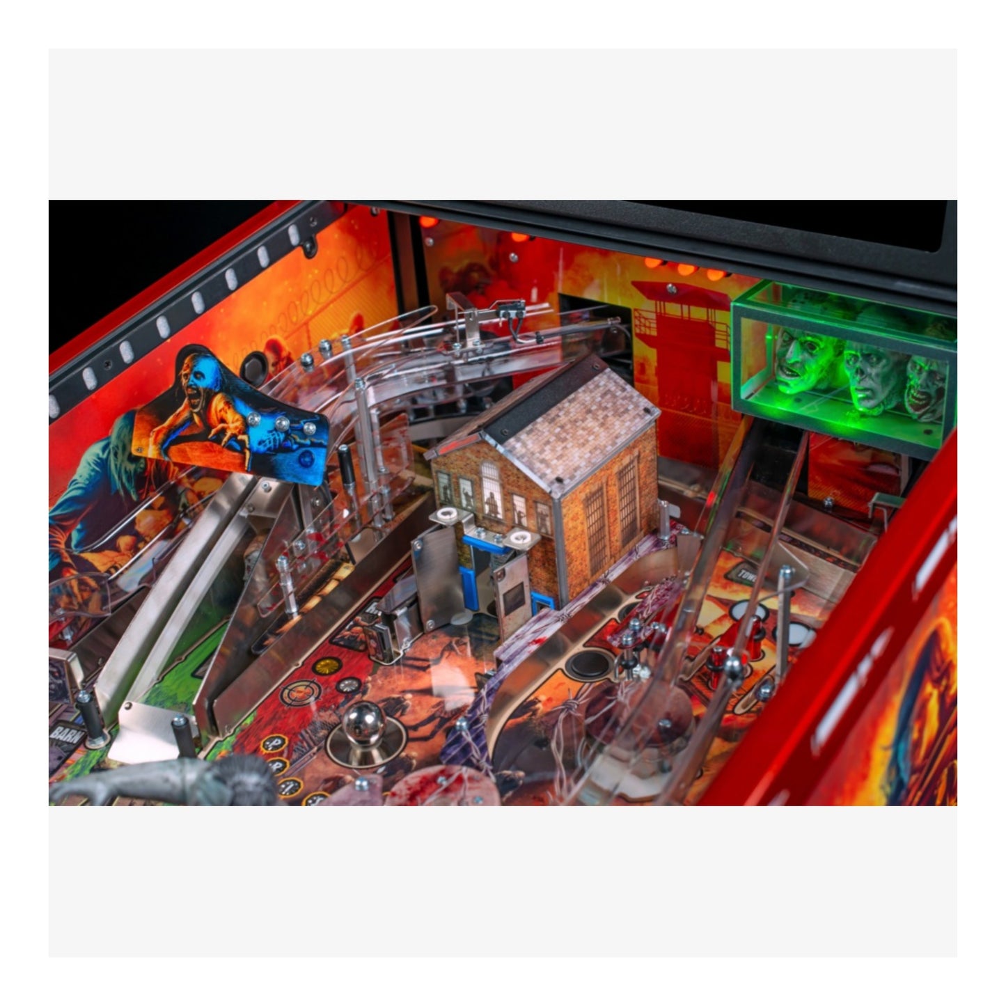 Limited Edition Stern Pinball. Close-up of a pinball machine with colorful lights and detailed design.