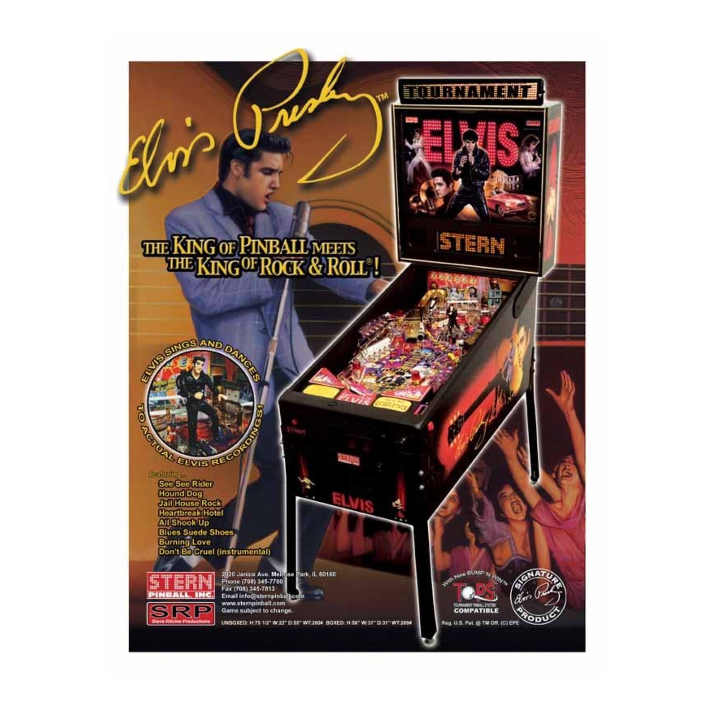 Elvis Pinball Machine by Stern | Kingston Billiards and Games