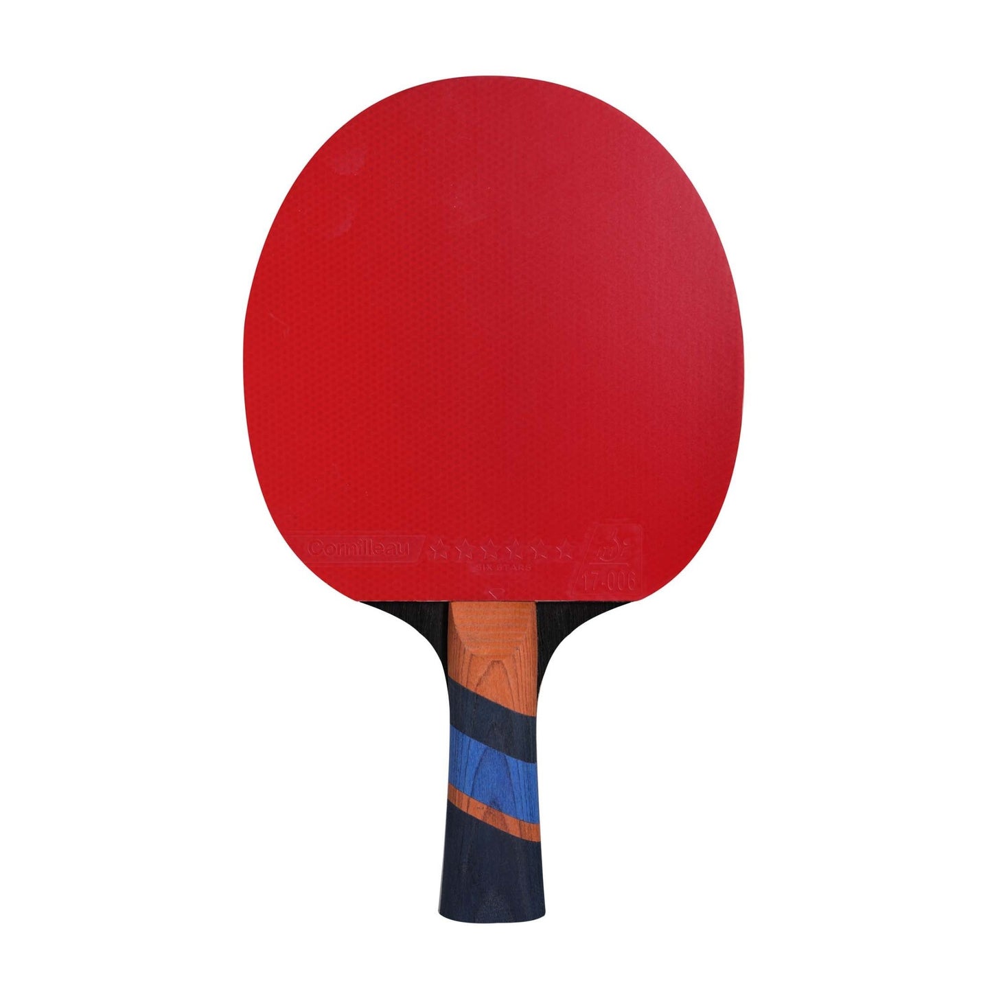 Excell 1000 ping pong multi coloured paddle red side