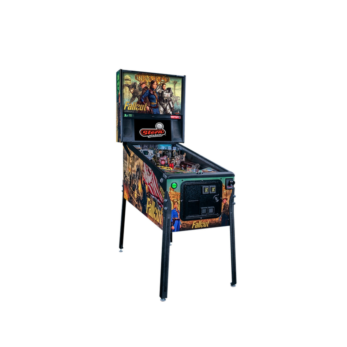 Fallout Stern pinball machine angled to the right view