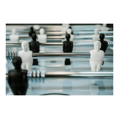 Top-down view of Barn Foosball Table layout and telescopic rods