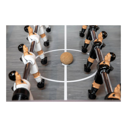 Top view of grey Gerflex playfield on Masterspeed Foosball Table