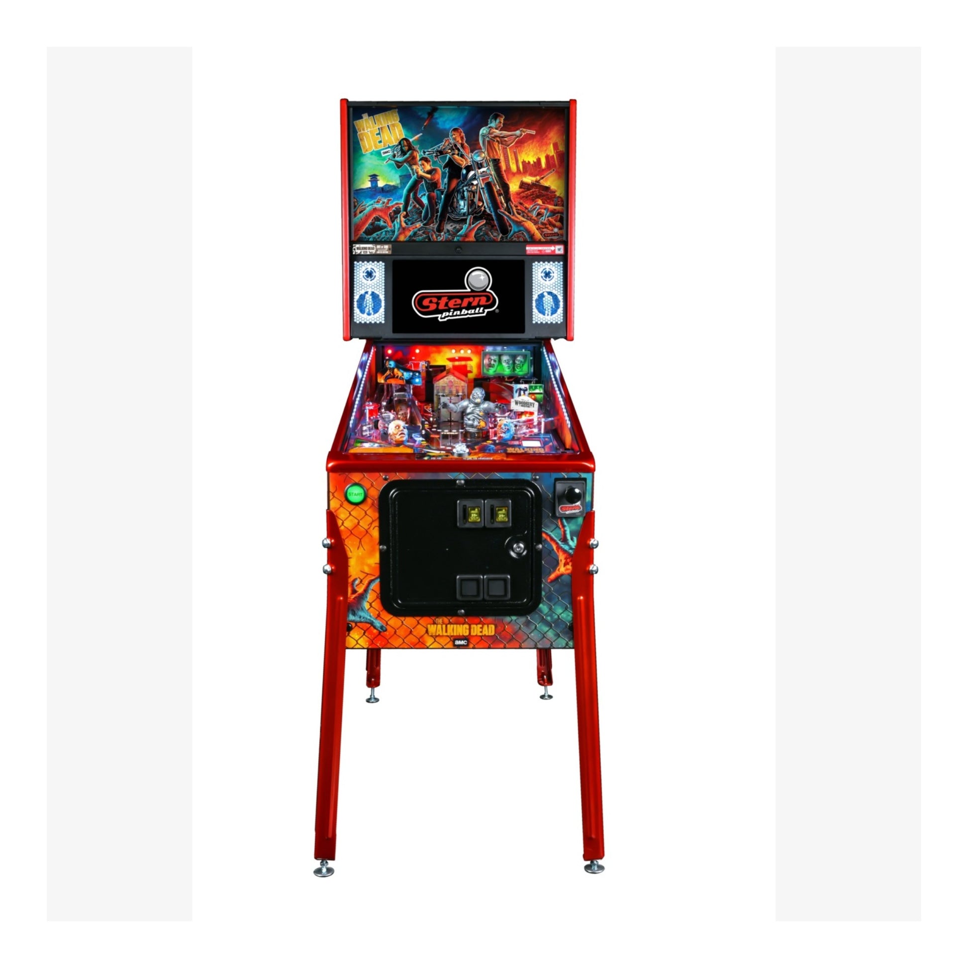Limited Edition Stern Pinball. Pinball machine with colorful design on a white background