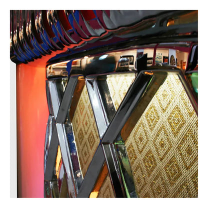 Rock-Ola Bubbler Digital Music Center in Gloss White – front view and bubble tubes