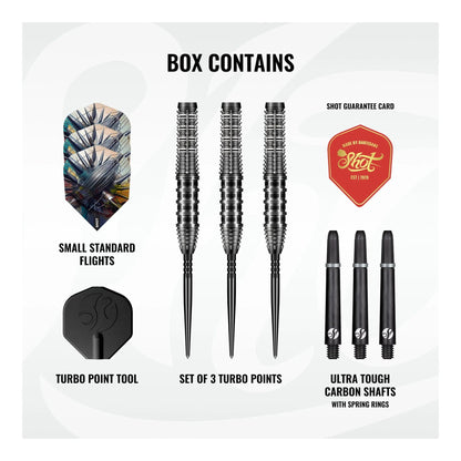 Shot Darts Gnarly Rippah Turbo Point - 90% Tungsten Steel Tip Darts