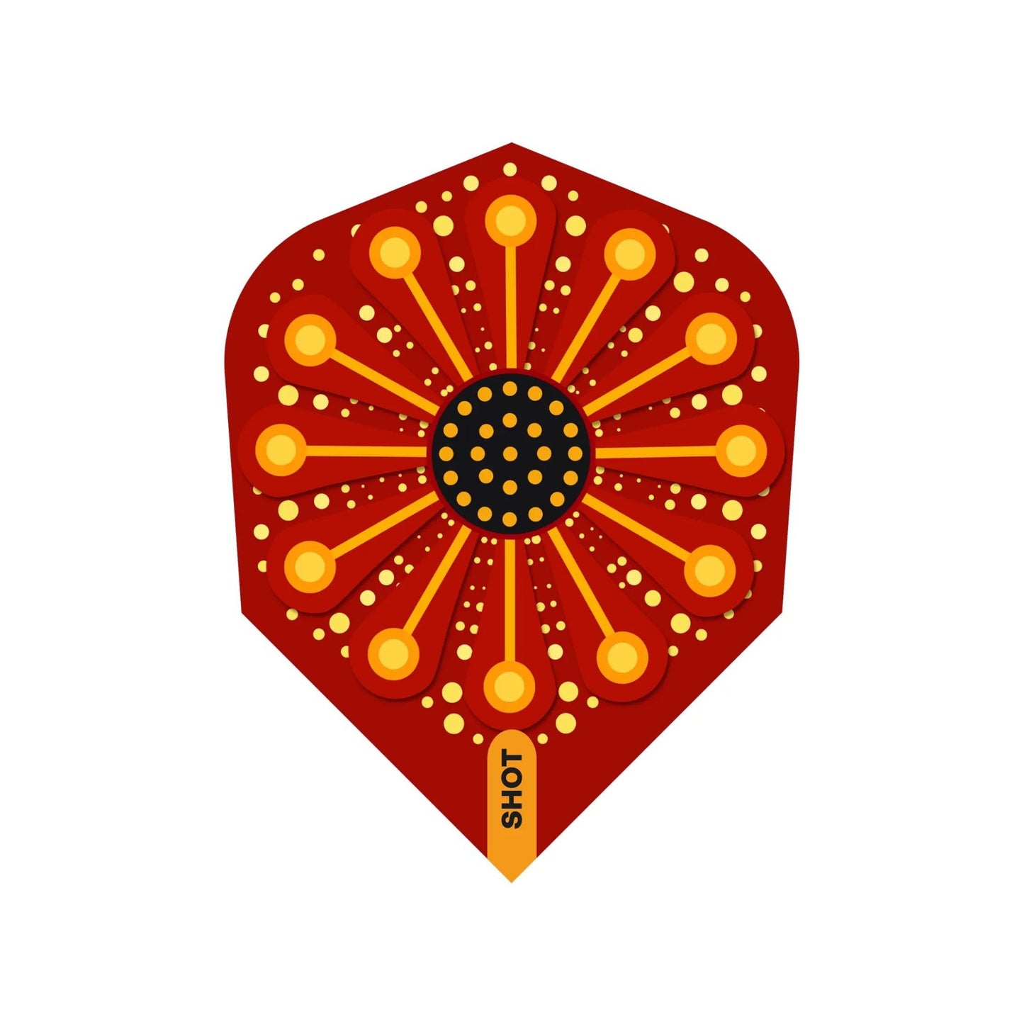 Single Goths Skildus spare dart flight displaying intricate graphics and small standard shape.
