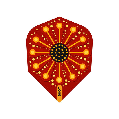 Single Goths Skildus spare dart flight displaying intricate graphics and small standard shape.
