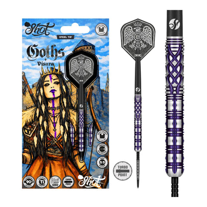 Goths Visara 90 Percent Tungsten Steel Tip Darts Set Main View