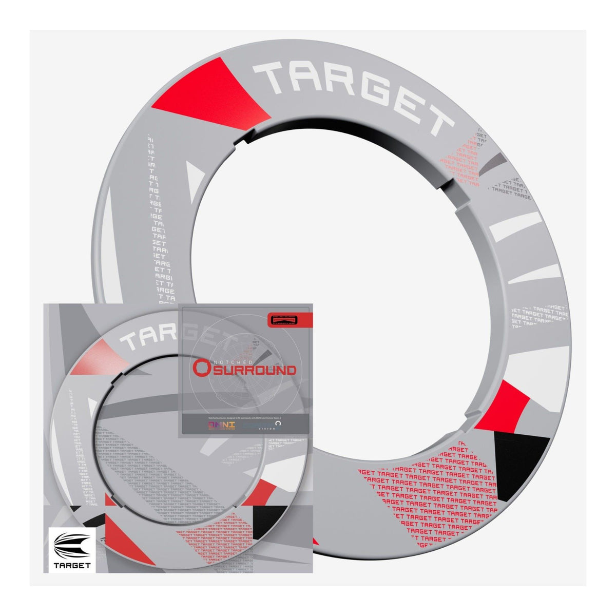 Target Darts Patterned Notched Dartboard Surround | Kingston Billiards & Games