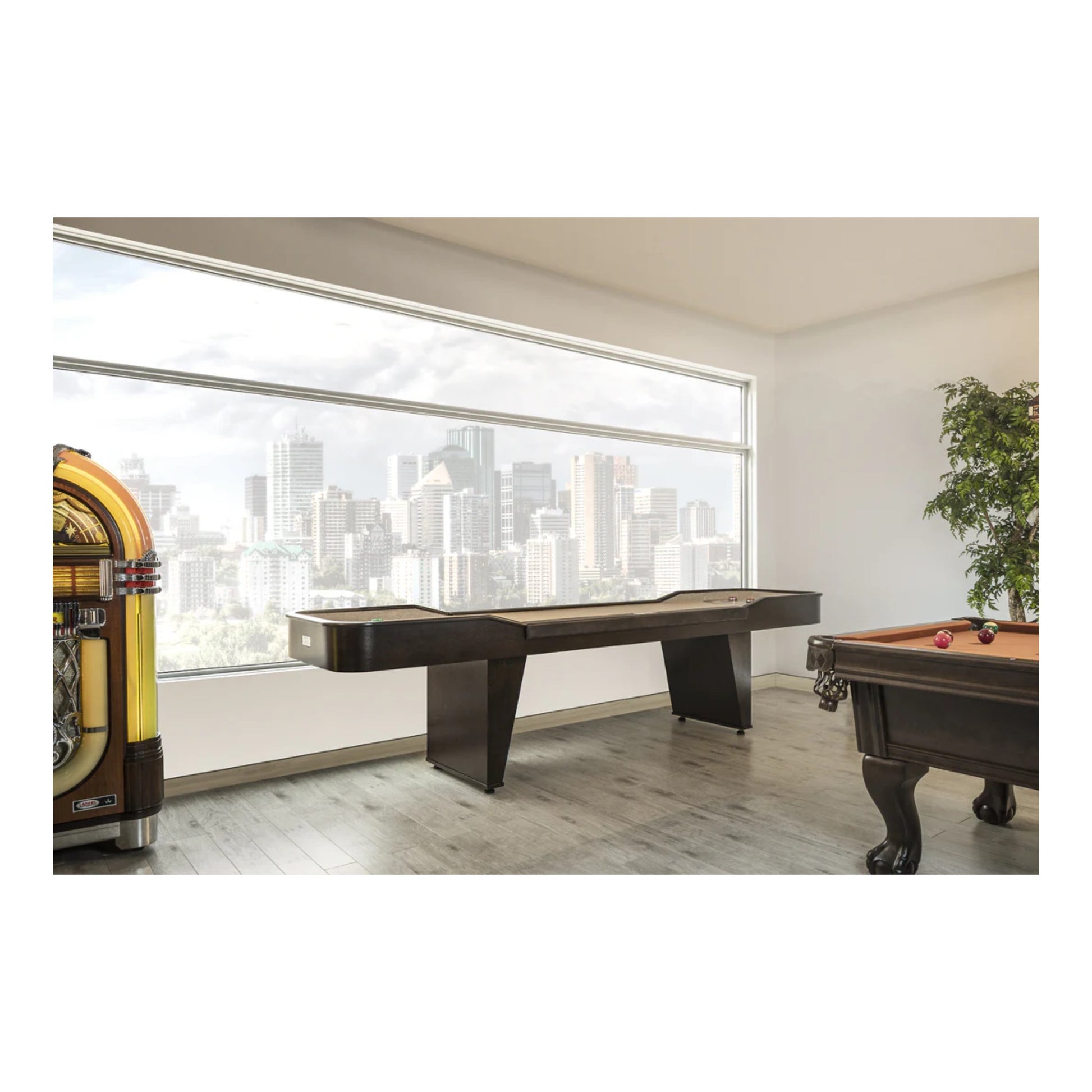 Impérial Shuffleboard table 12 foot model with white birch handrails