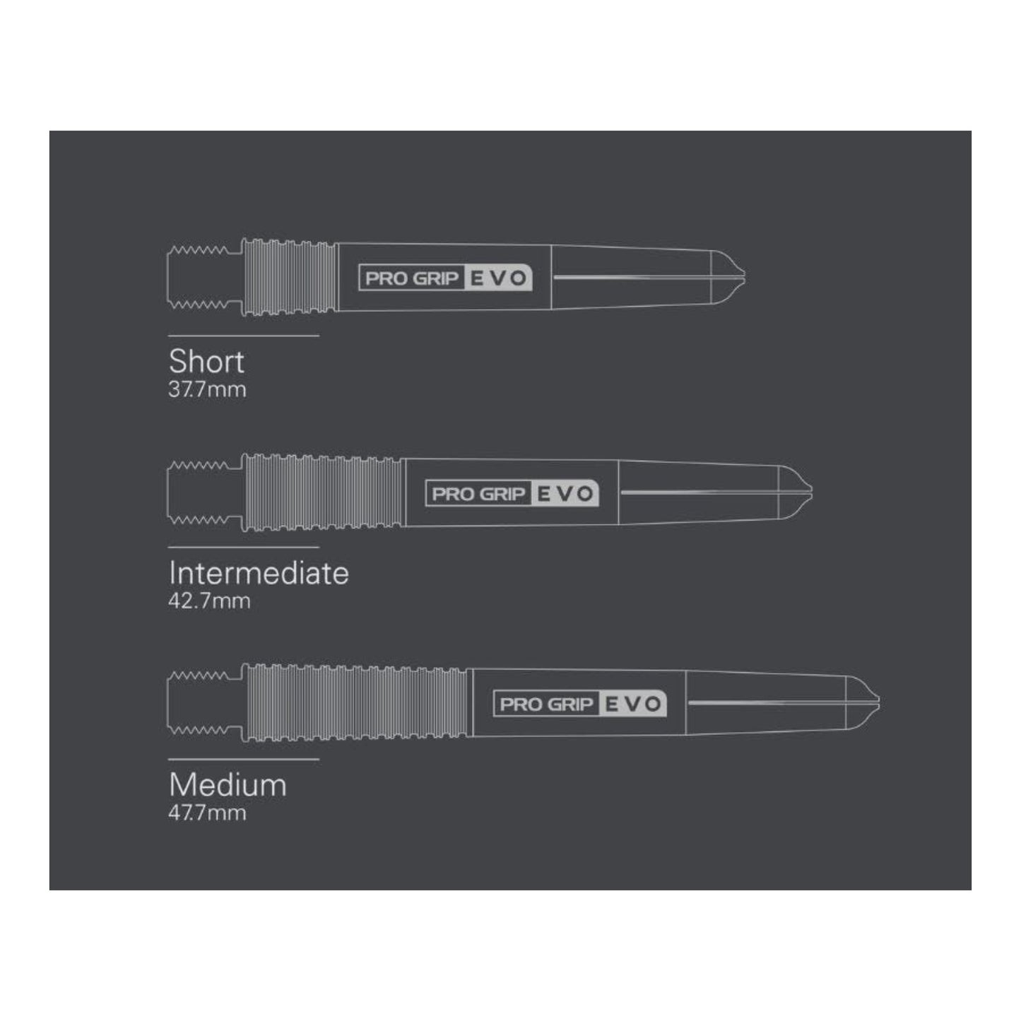 Target Pro Grip Evo Black Shafts | Canada's Duty-Free Darts Hub