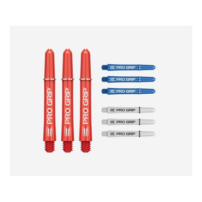 Target Pro Grip Shafts - Red Blue White Multi-Pack (9 Pack)