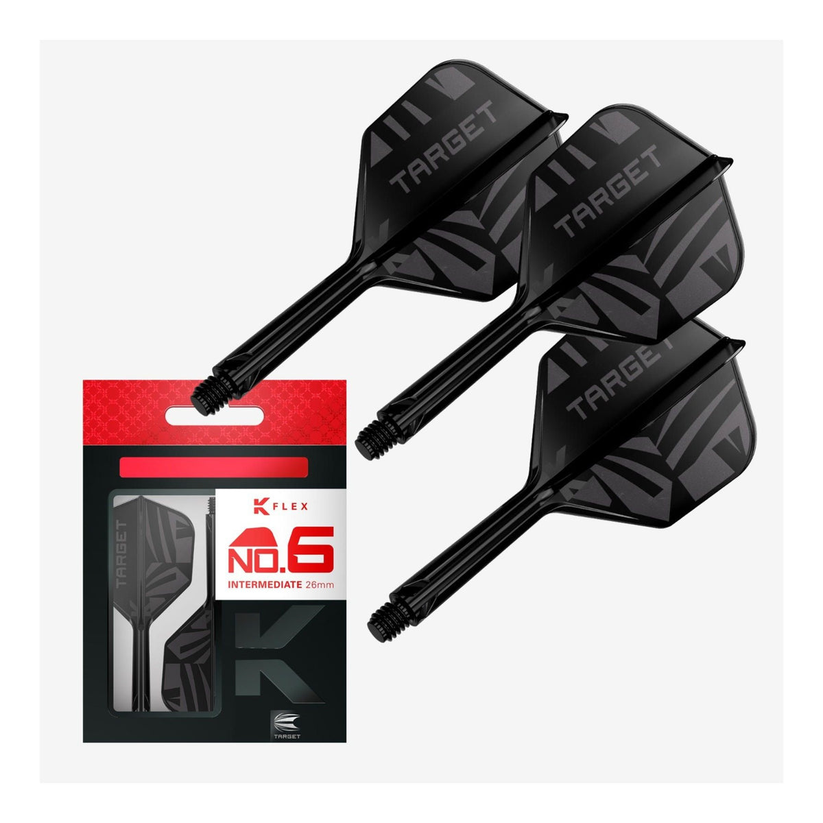 Target Printed K-Flex Black No.6 Integrated Dart System