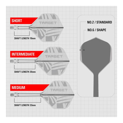Target Printed K-Flex Clear No.2 Integrated Flight & Shaft System