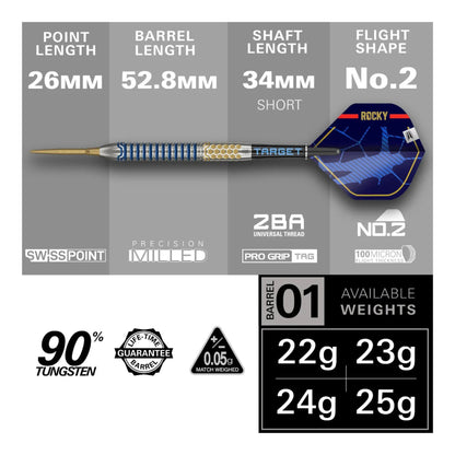 Josh Rock G1 SP dart information page