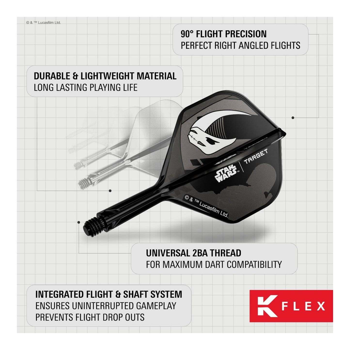 Star Wars Mandalorian K-Flex No.2 Dart Flight Gift Set