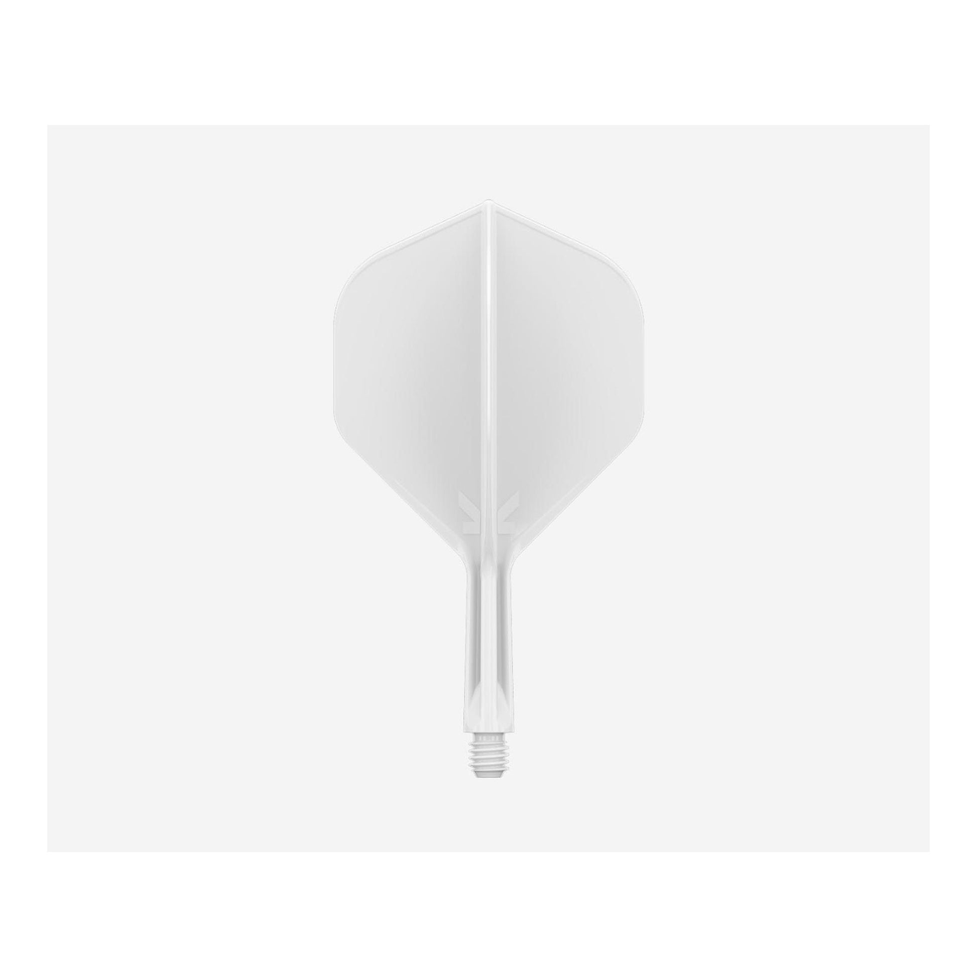 Target Darts K-Flex No.2 White vertical side view showing 90 degree flight angle
