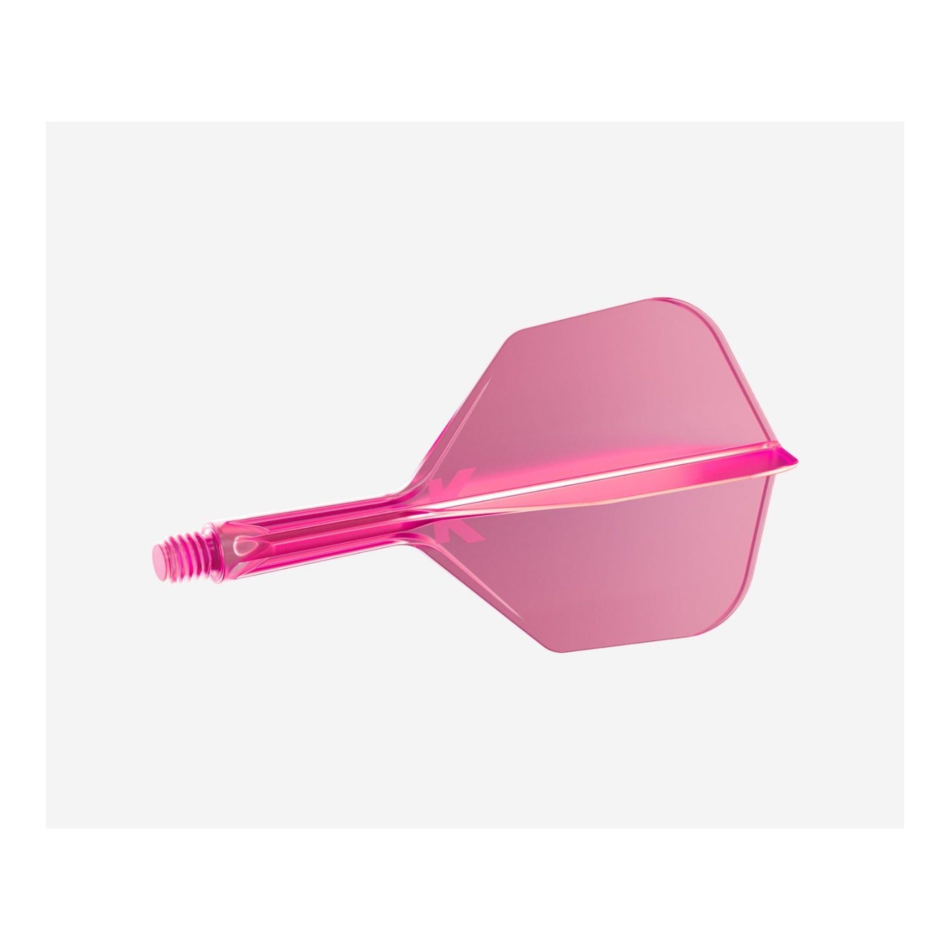 Target Darts K-Flex No.6 Neon Pink flight and shaft system side view