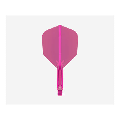 Target Darts K-Flex No.6 Neon Pink flight and shaft system vertical side view
