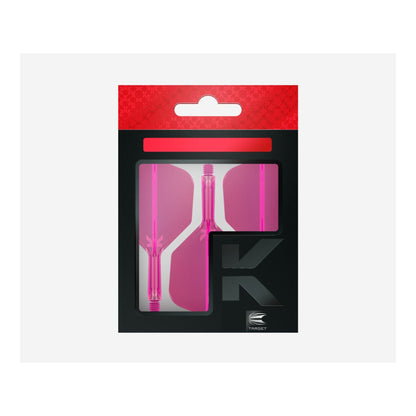 Target Darts K-Flex No.6 Neon Pink flight and shaft system package