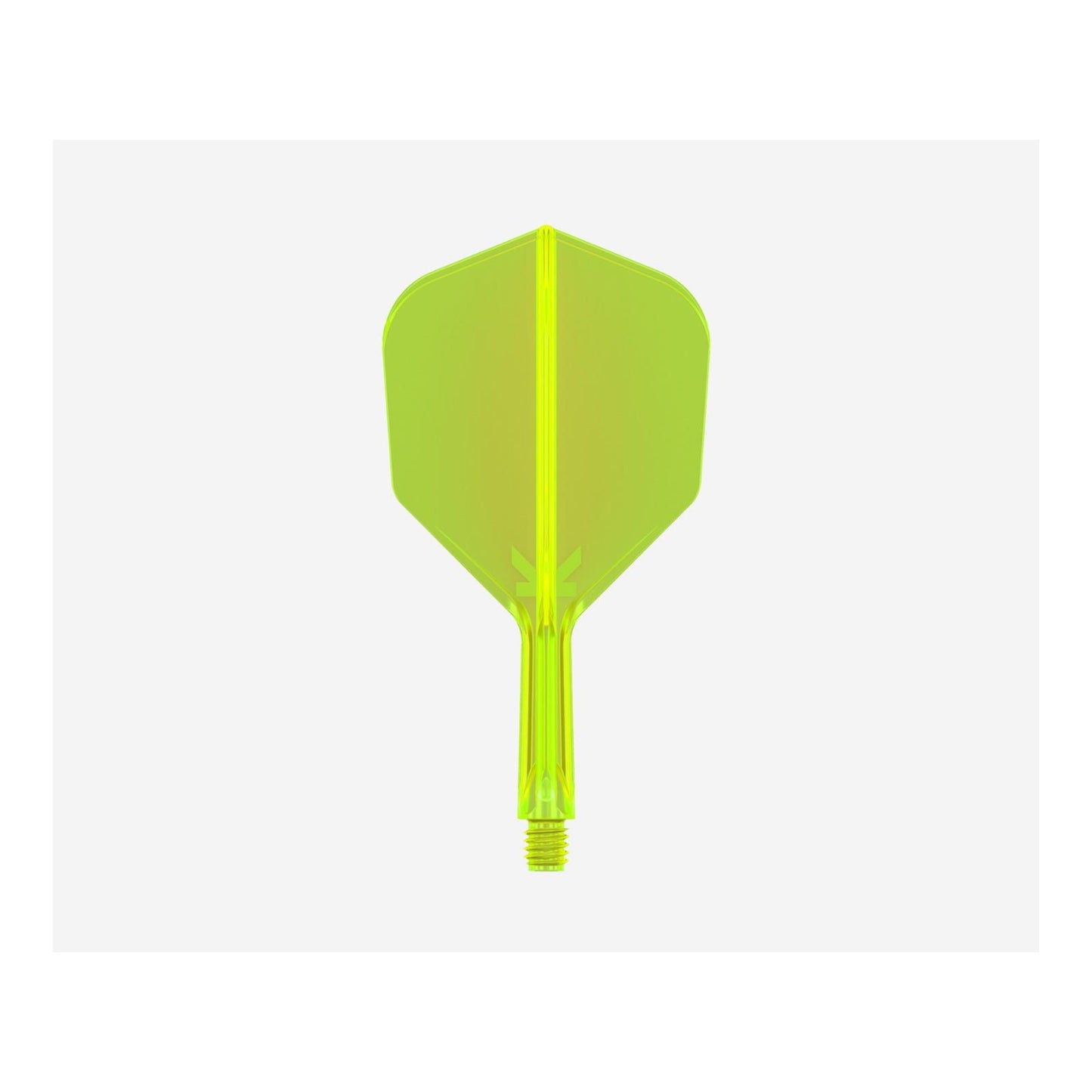 K-Flex No.6 Neon Yellow Integrated Flight vertical side view showing 90 degree flight angle