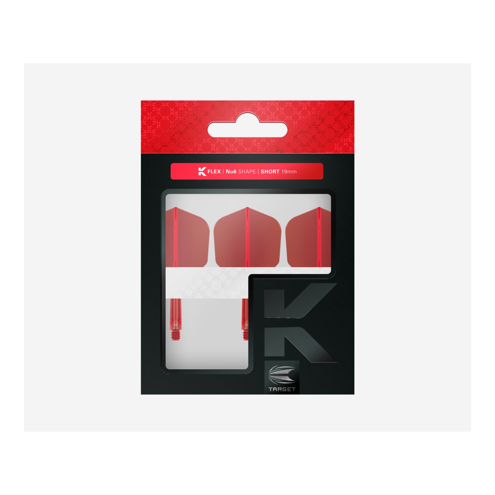 Target K-Flex Red integrated flight and shaft system No 6 shape package