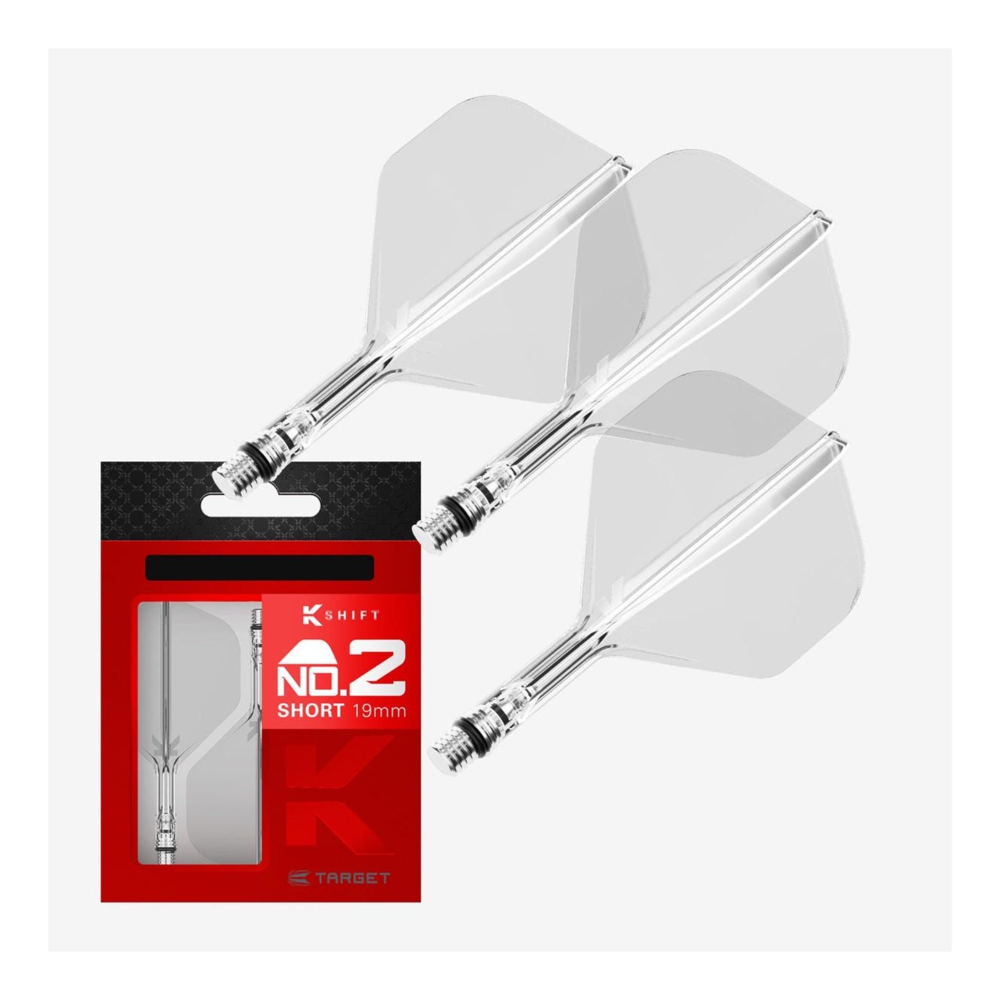Target K-Shift No.2 Clear flight system showing integrated shaft and flight packaging