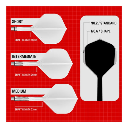 Target K-Shift No.2 Integrated Flight and Shaft System - White | Shipped Fast From Ontario