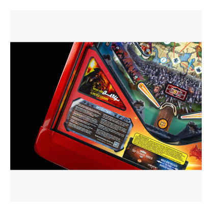 Close-up of a board game box with colorful graphics and text