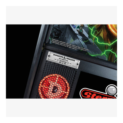 Close-up of a collectible card game box with 'Dungeons & Dragons' branding and graphics.