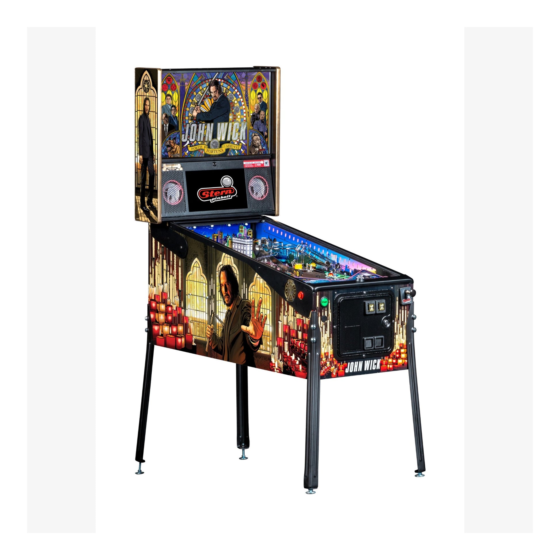 Pinball machine with 'Good Will Hunting' theme on a white background