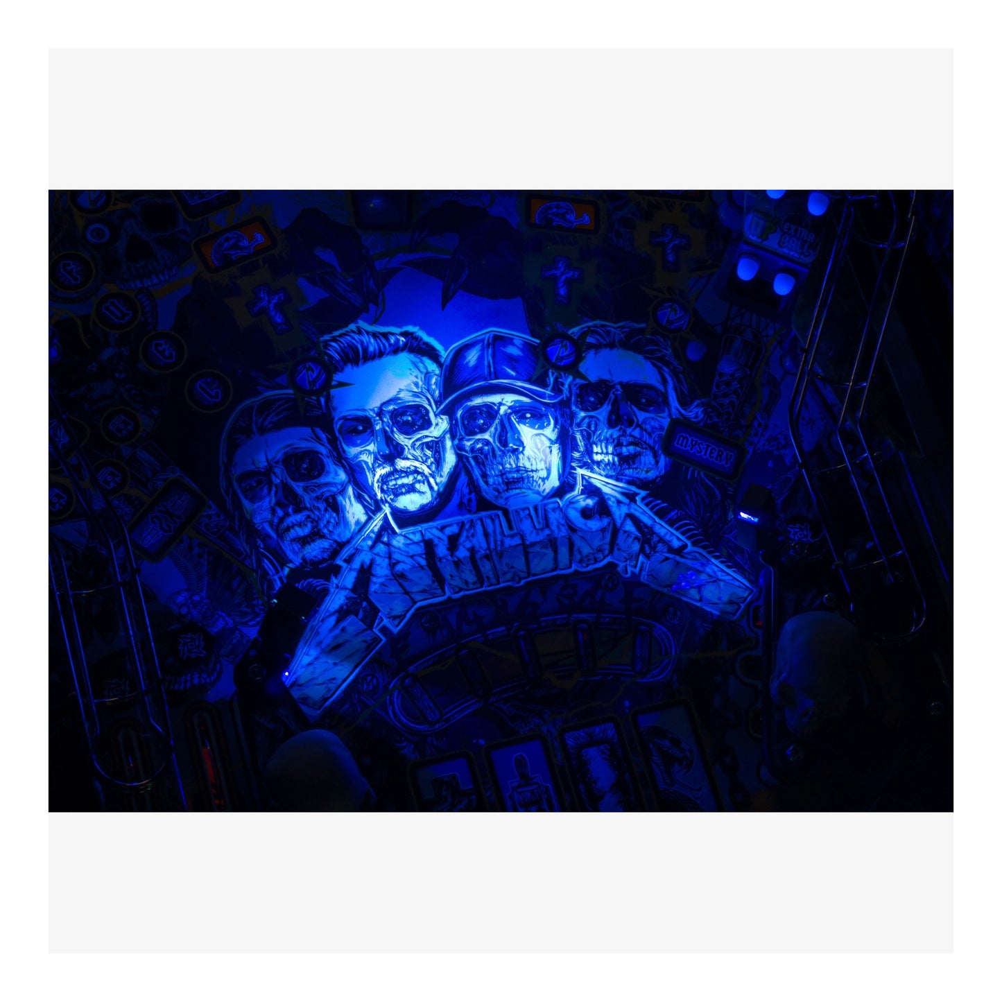 Blue-lit illustration of a person with a mask and text on a dark background