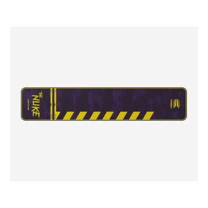 Luke Littler official purple and yellow dart mat rolled out flat