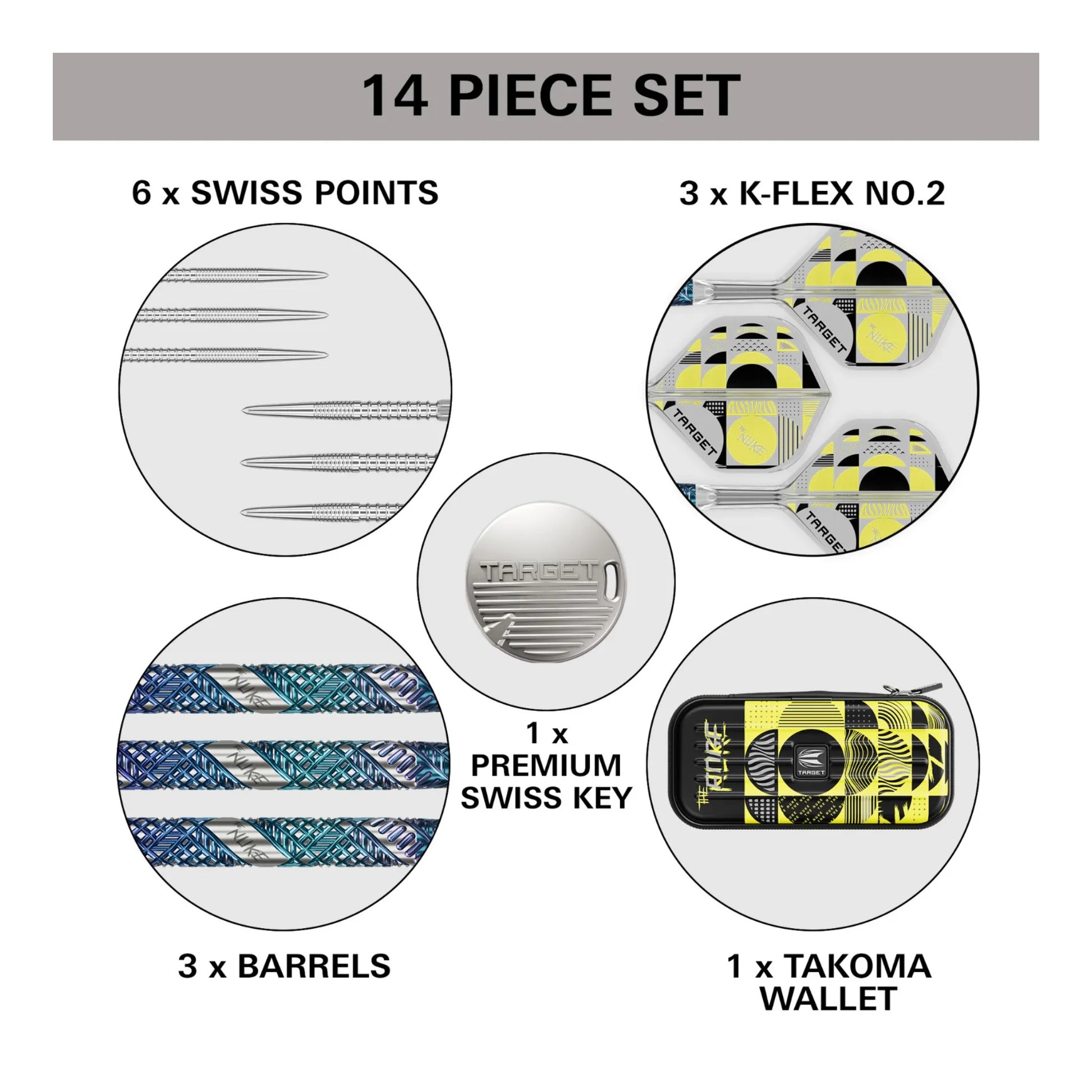 Full  14 piece set of Luke Littler Edge SP components