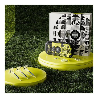 Target Darts Luke Littler Edge SP 95% Tungsten darts set and premium display box with case.