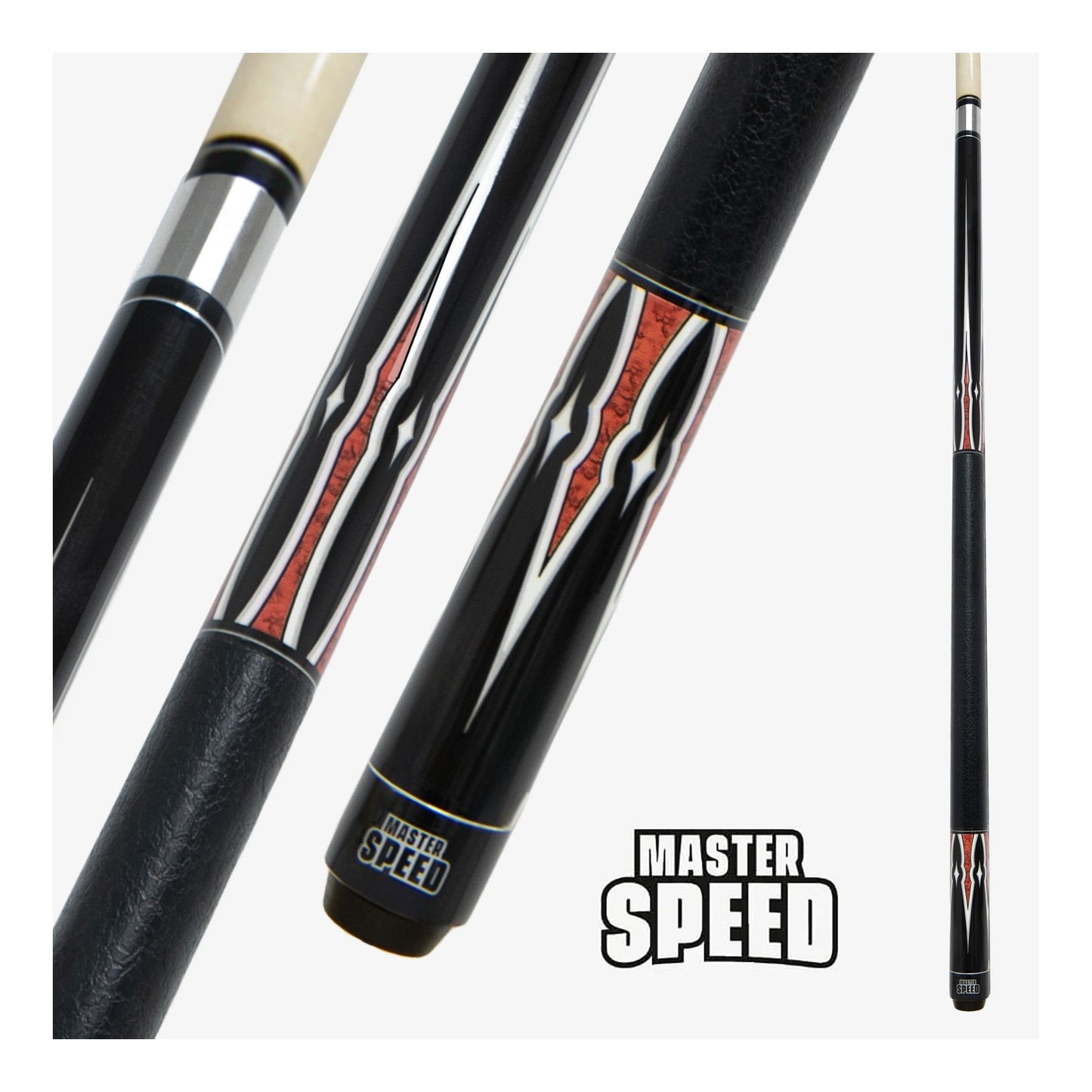 Master Speed Pool Cue 58" Red (13mm) | Kingston Billiards & Games