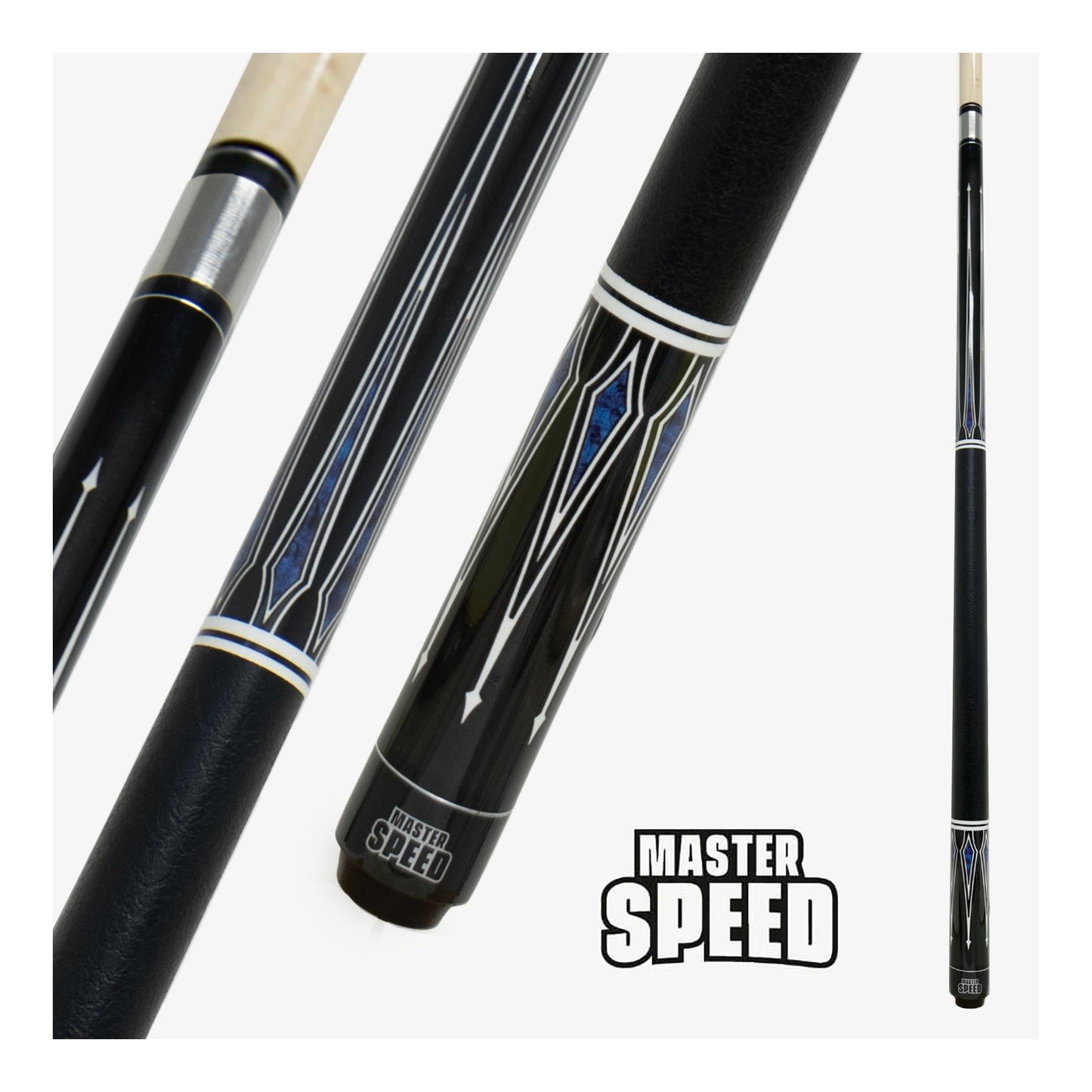 MASTER SPEED POOL CUE OL23-2 BLUE 58'' 13MM