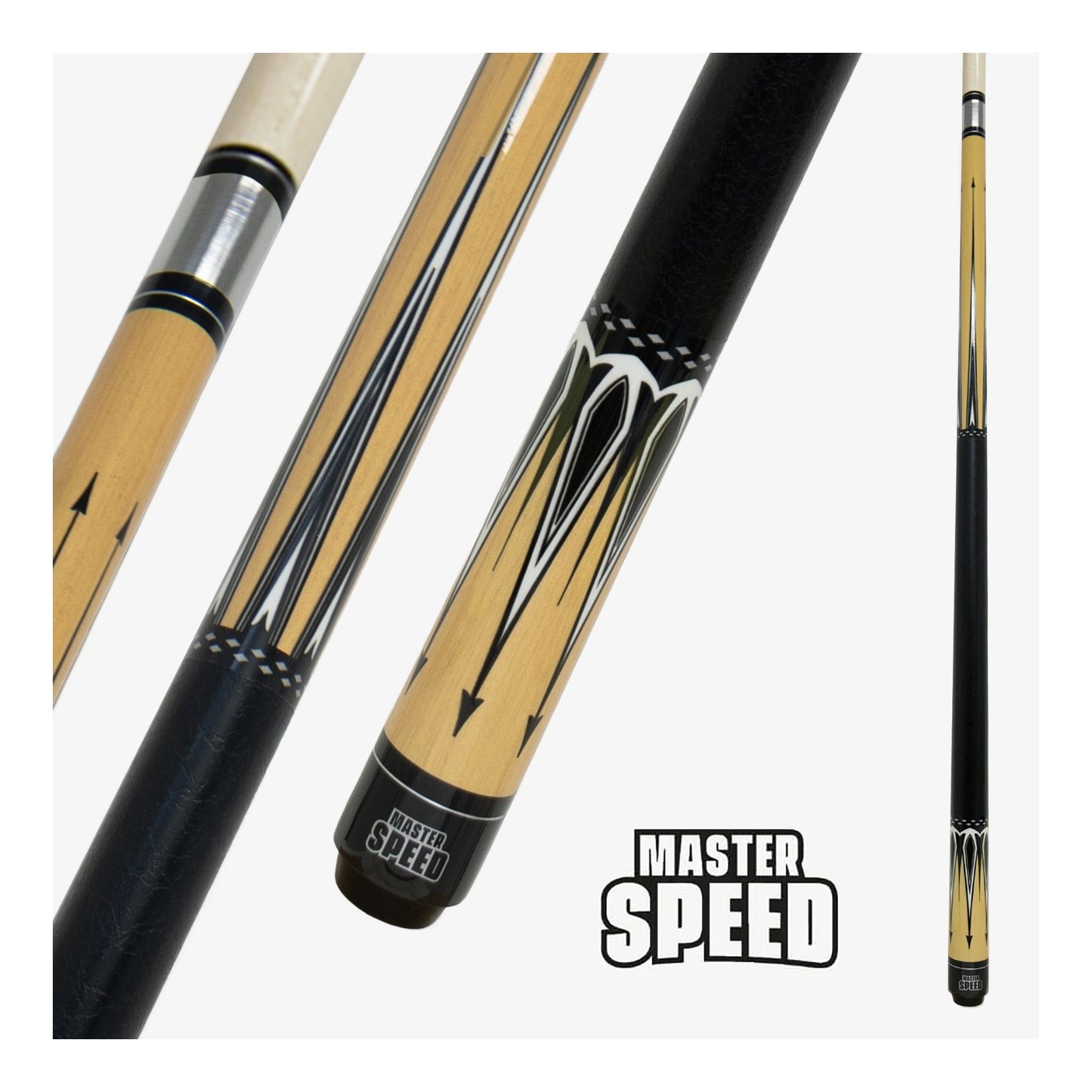 MASTER SPEED POOL CUE OL23-3 BROWN 58'' 13MM