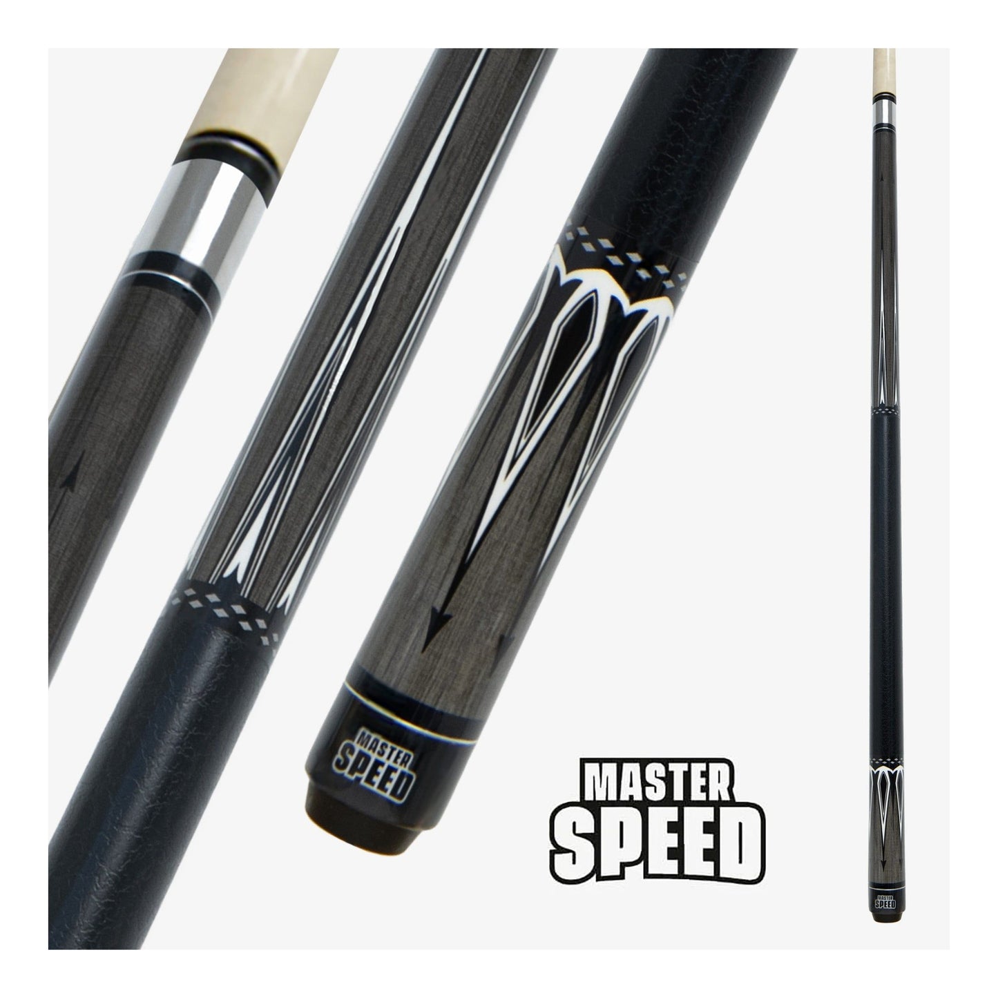 Master Speed Pool Cue OL23-3 Grey 58" 13MM