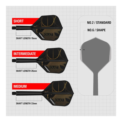 Cult K-Flex No.2 Integrated Dart Flights & Shafts